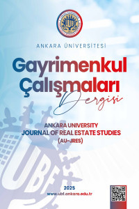 GAYRİMENKUL ÇALIŞMALARI DERGİSİ Kapak resmi