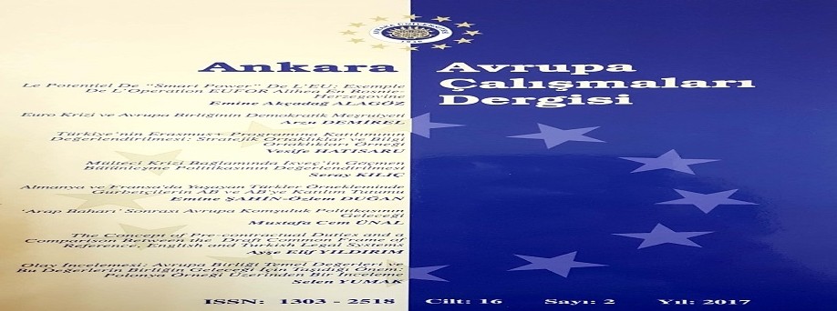 Ankara Avrupa Çalışmaları Dergisi Kapak resmi